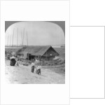 House built of bamboo on rafts, Bhamo, Burma by Stereo Travel Co