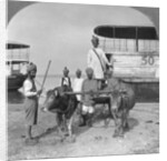 Military transport cart with an escort of Indian soldiers, Burma by Stereo Travel Co