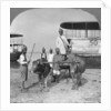 Military transport cart with an escort of Indian soldiers, Burma by Stereo Travel Co