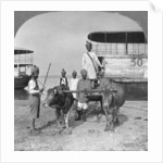 Military transport cart with an escort of Indian soldiers, Burma by Stereo Travel Co