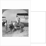 Military transport cart with an escort of Indian soldiers, Burma by Stereo Travel Co