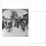 Young men performing a sword dance, Burma by Stereo Travel Co