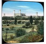 Railway station, from the Queen's Garden, Delhi, India by Anonymous