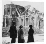 Damage to the Church of Notre Dame, Armentières, France, World War I by Nightingale & Co