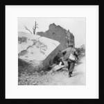 Blockhouse destroyed by a mine, Lomme, near Armentières, France, World War I by Nightingale & Co