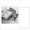 Blockhouse destroyed by a mine, Lomme, near Armentières, France, World War I by Nightingale & Co