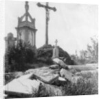 Damaged graves, old communal cemetery, Ypres, Belgium, World War I by Nightingale & Co