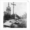 Damaged graves, old communal cemetery, Ypres, Belgium, World War I by Nightingale & Co