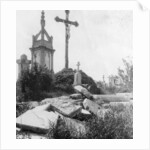 Damaged graves, old communal cemetery, Ypres, Belgium, World War I by Nightingale & Co