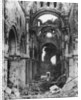 Damaged interior of Albert Cathedral, France, World War I by Nightingale & Co