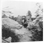 Langer Max, German rail mounted siege gun, Moere, near Ostend, Belgium, World War I by Nightingale & Co