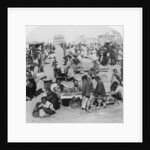 A market in the Tartar (northern) city, looking toward Drum Tower by Underwood & Underwood