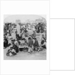 A market in the Tartar (northern) city, looking toward Drum Tower by Underwood & Underwood