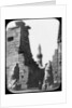 Minaret and ruins of Luxor Temple, Luxor, Egypt, c1890. Lantern slide by Newton & Co