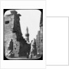 Minaret and ruins of Luxor Temple, Luxor, Egypt, c1890. Lantern slide by Newton & Co