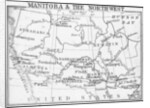 Map of Manitoba and the Northwest, Canada by George Philip & Son Ltd