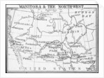 Map of Manitoba and the Northwest, Canada by George Philip & Son Ltd