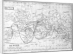 Map of the world showing sailing routes and telegraph cables by George Philip & Son Ltd