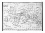 Map of the world showing sailing routes and telegraph cables by George Philip & Son Ltd