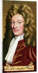 Sir Christopher Wren, taken from a series of cigarette cards by Anonymous