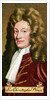 Sir Christopher Wren, taken from a series of cigarette cards by Anonymous