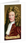 Sir Christopher Wren, taken from a series of cigarette cards by Anonymous