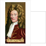 Sir Christopher Wren, taken from a series of cigarette cards by Anonymous