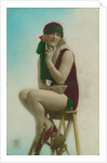 Postcard of a swimmer by Anonymous