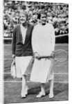 Suzanne Lenglen (left) and Elizabeth Ryan before their last singles match at Wimbledon by Anonymous