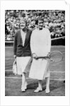 Suzanne Lenglen (left) and Elizabeth Ryan before their last singles match at Wimbledon by Anonymous
