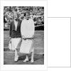 Suzanne Lenglen (left) and Elizabeth Ryan before their last singles match at Wimbledon by Anonymous