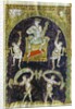 King David enthroned, dancers, end of 9th century (890-900), Abbey of St Gall by Anonymous
