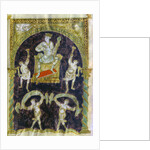 King David enthroned, dancers, end of 9th century (890-900), Abbey of St Gall by Anonymous