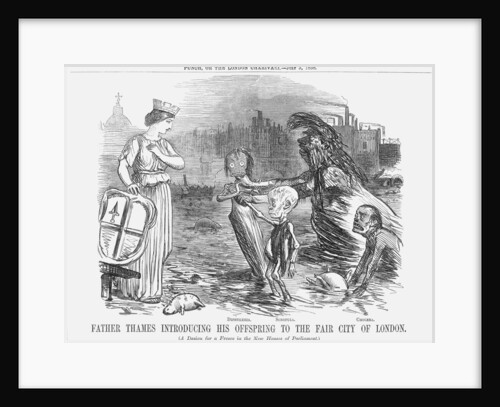 Father Thames introducing his offspring to the fair city of London by Anonymous