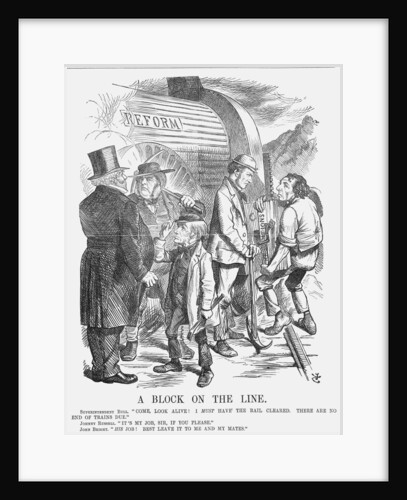 A Block on the Line by John Tenniel