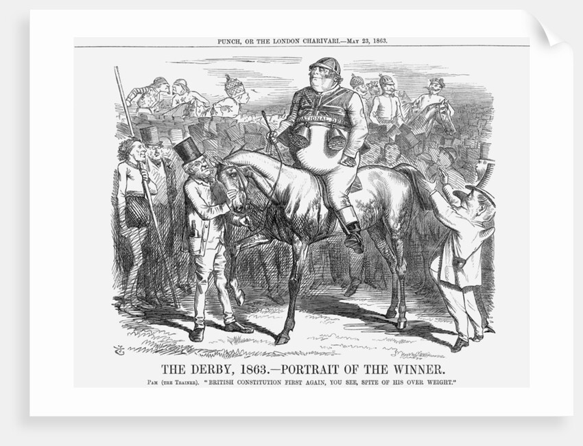 The Derby 1863 - Portrait of The Winner by John Tenniel