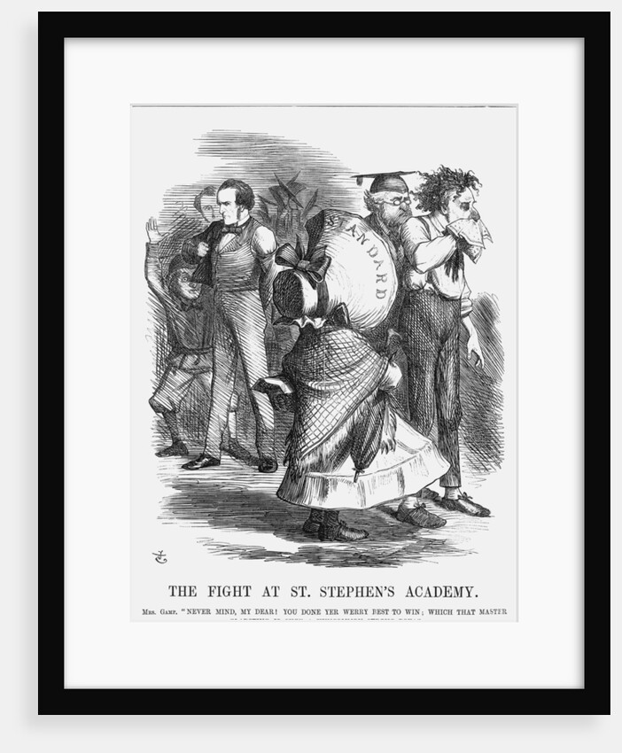 The Fight at St. Stephen's Academy by John Tenniel