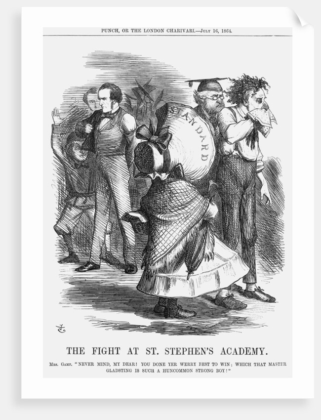 The Fight at St. Stephen's Academy by John Tenniel