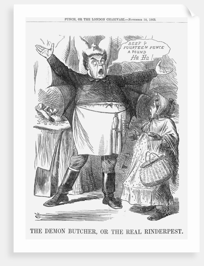 The Demon Butcher, or the Real Rinderpest by John Tenniel