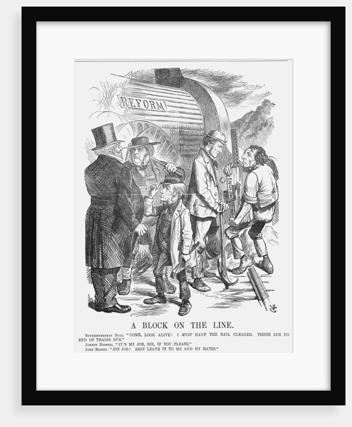 A Block on the Line by John Tenniel