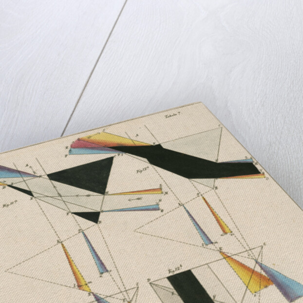 Spectra from light shone through prisms by Anonymous