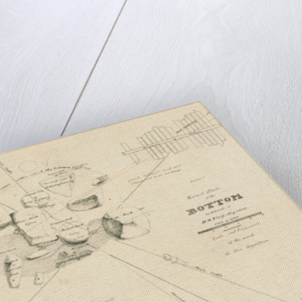 Chart of the sea floor during salvage operations on the wreck of H.M.S.Thetis by John Frederick Fitzgerald De Roos