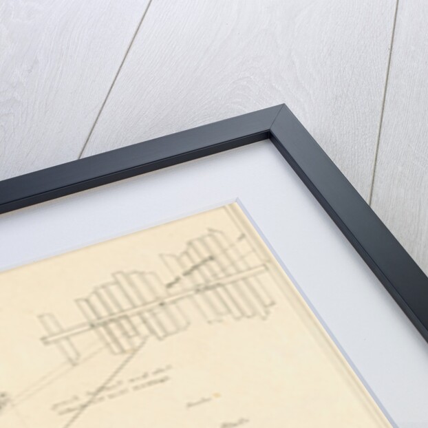 Chart of the sea floor during salvage operations on the wreck of H.M.S.Thetis by John Frederick Fitzgerald De Roos