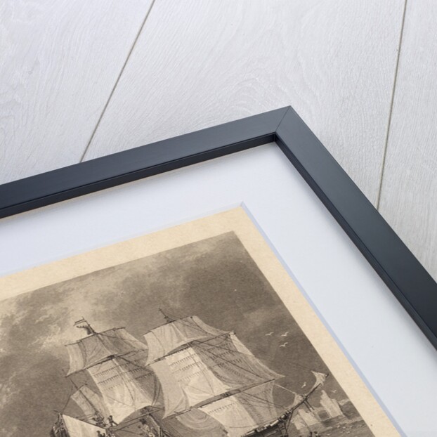 The Victory's crew saved by the Isabella by Edward Francis Finden