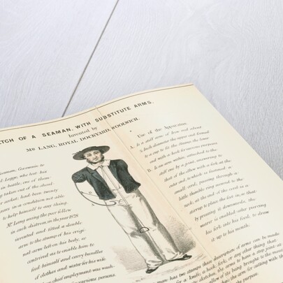 'Sketch of a seaman with substitute arms' by Anonymous