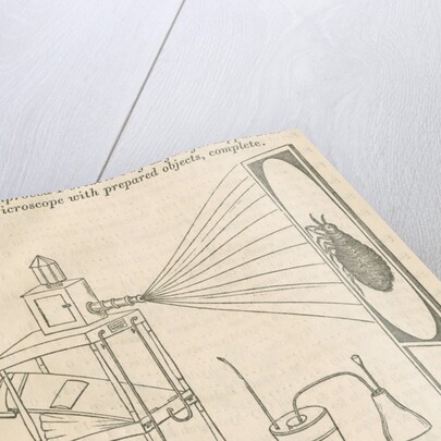 Microscope and oxy-hydrogen lamp projector by unknown