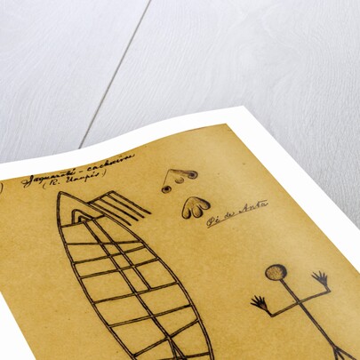 Picture-writing of a dolphin and the feet of tapir by Richard Spruce