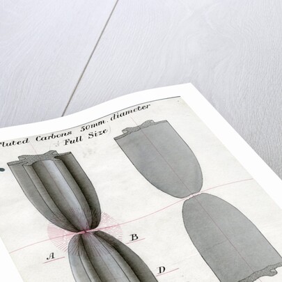 Fluted carbons for arc lights by James Nicholas Douglass