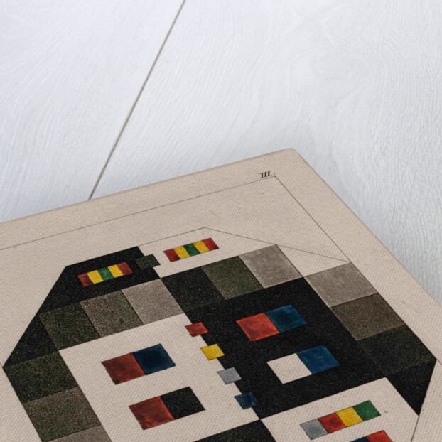 Grey and coloured objects displaced by refraction by Johann Wolfgang von Goethe (1749-1832)