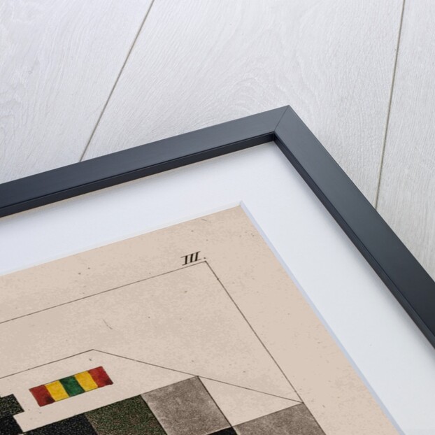 Grey and coloured objects displaced by refraction by Johann Wolfgang von Goethe (1749-1832)